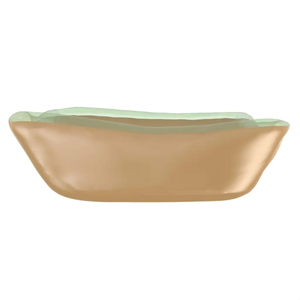 Square Dip Bowl in Old Gold - Restaurant Bowls - 3/4 View