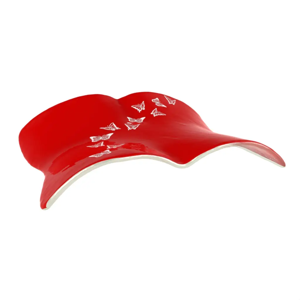 Sushi Serving Board in Chinese Red - Specialty Dinnerware - 3/4 View