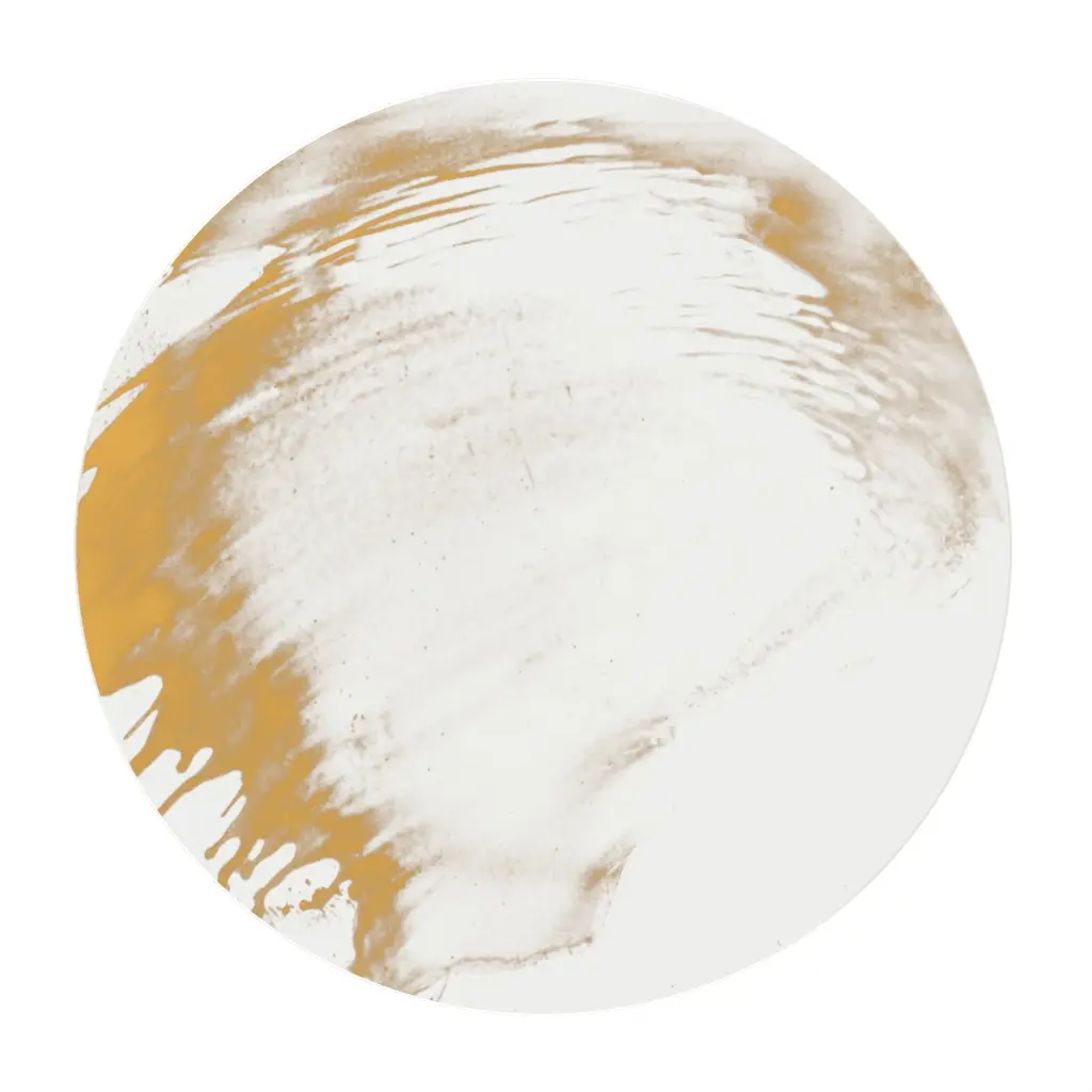 Tabletop Lazy Susan in Milk White - Fine Dining Tableware - 3/4 View