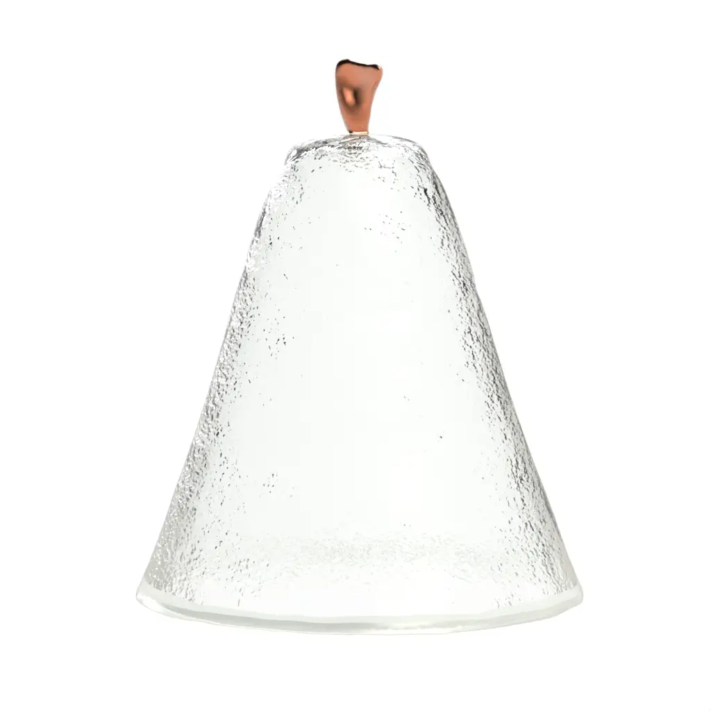 Tagine Lid in Glass With Texture - Cake Stands - 3/4 View