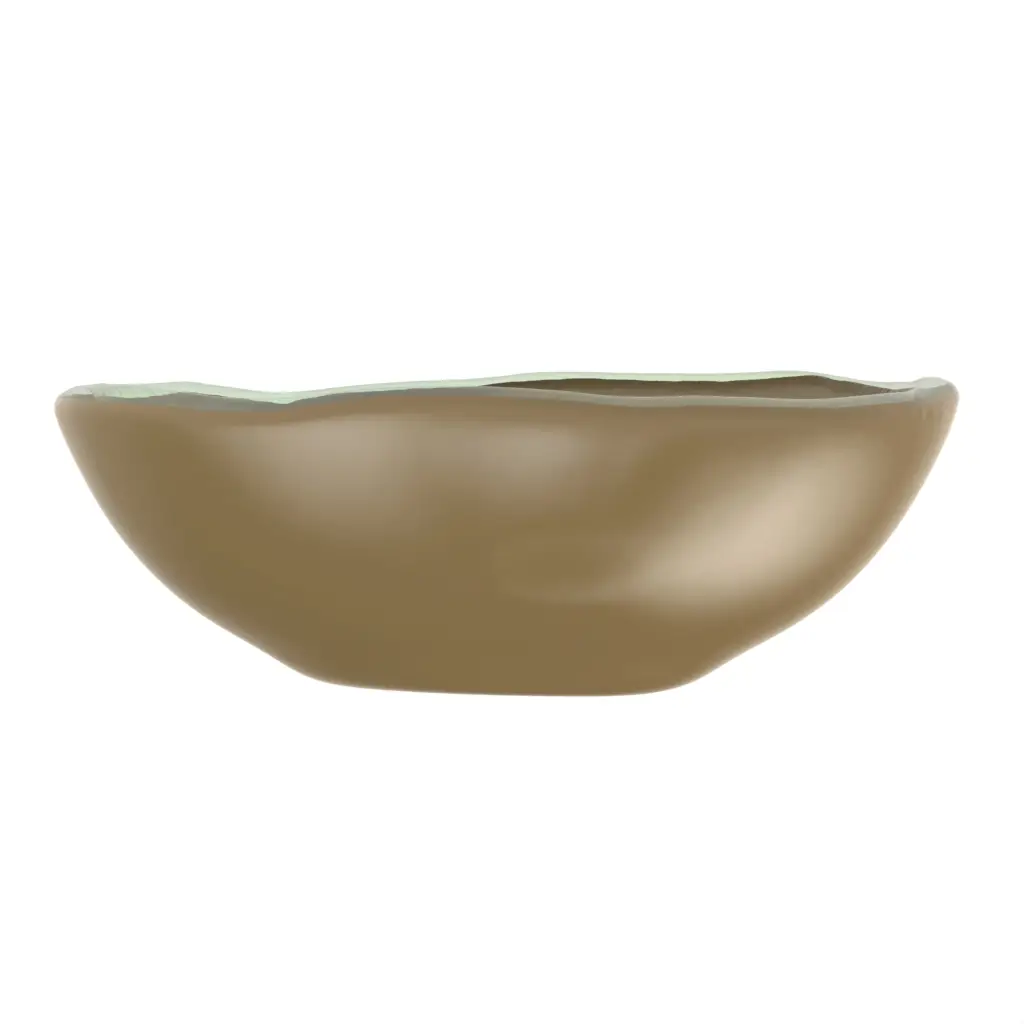 Tapas Bowl in Olive Gray - Side Plates - 3/4 View