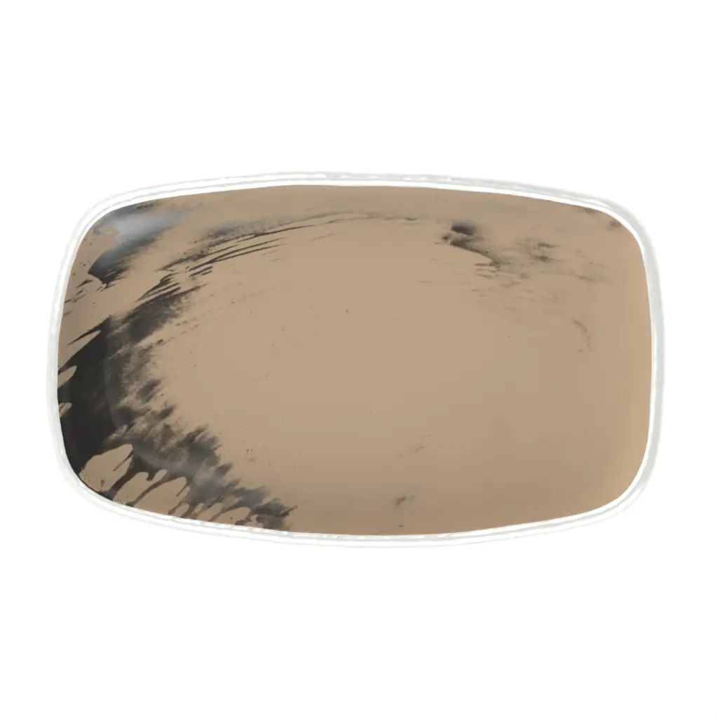 Tapas Plate in Almond Beige - Side Plates - 3/4 View