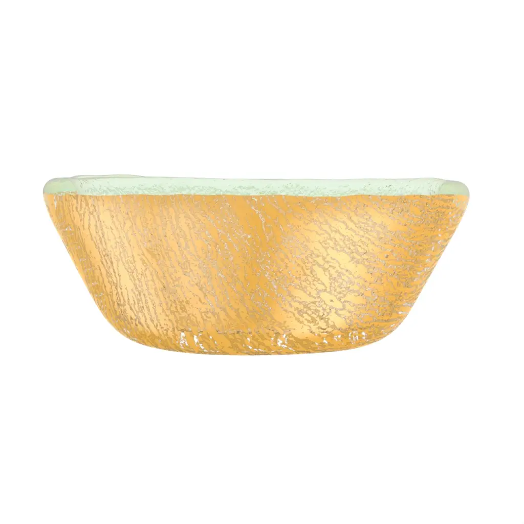 Tasting Bowl in Matte Gold - Catering Serveware - 3/4 View