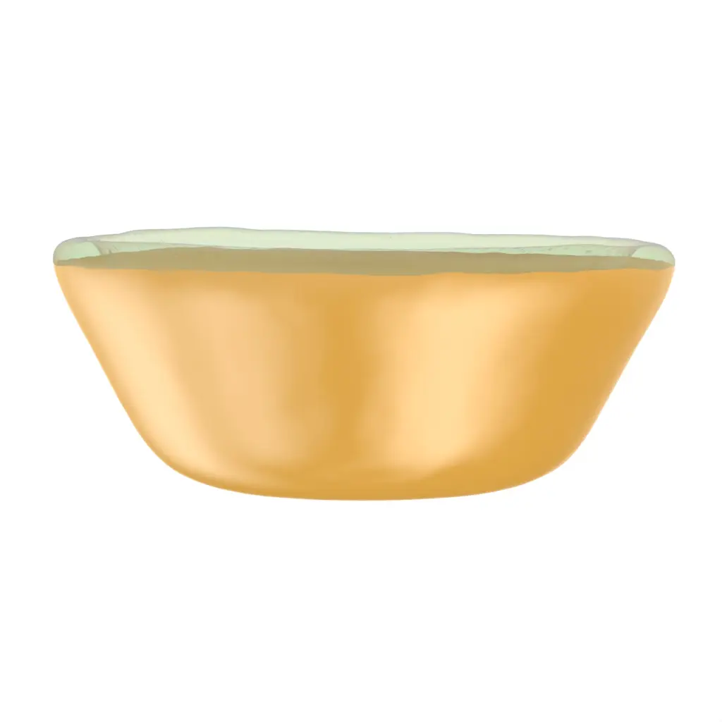 Tasting Bowl in Matte Gold - Catering Serveware - 3/4 View