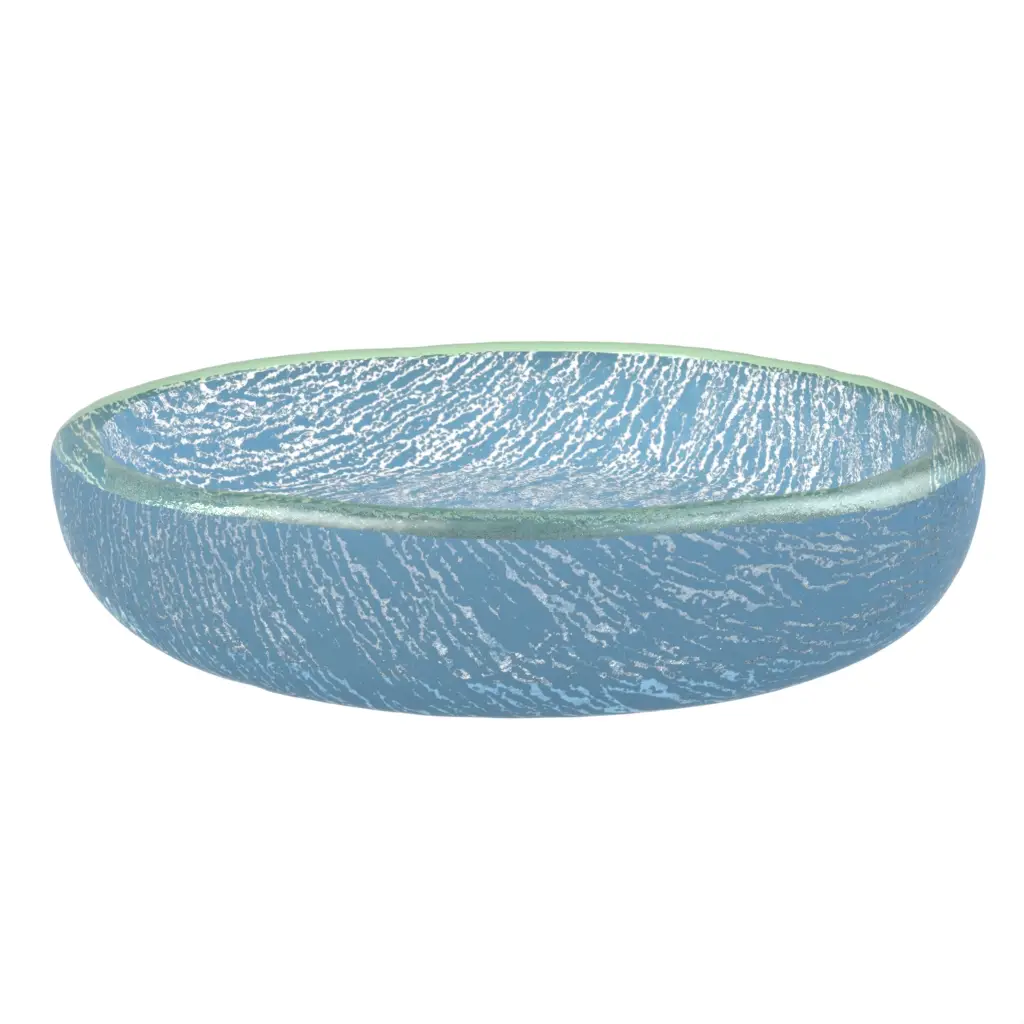 Tasting Plate in Niagara Blue - Catering Serveware - 3/4 View