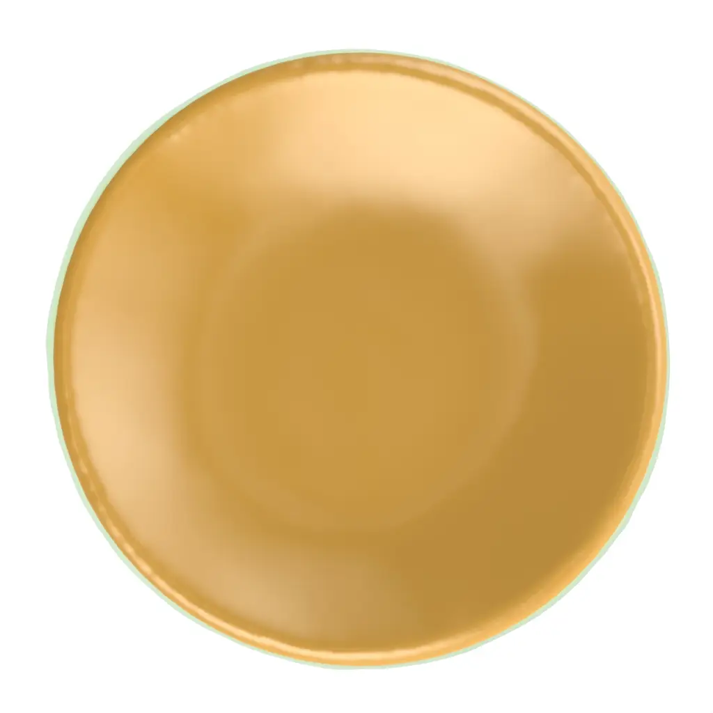Tasting Plate in Matte Gold - Catering Serveware - 3/4 View