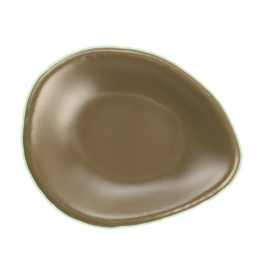 Tasting Plate in Olive Gray - Catering Serveware - 3/4 View