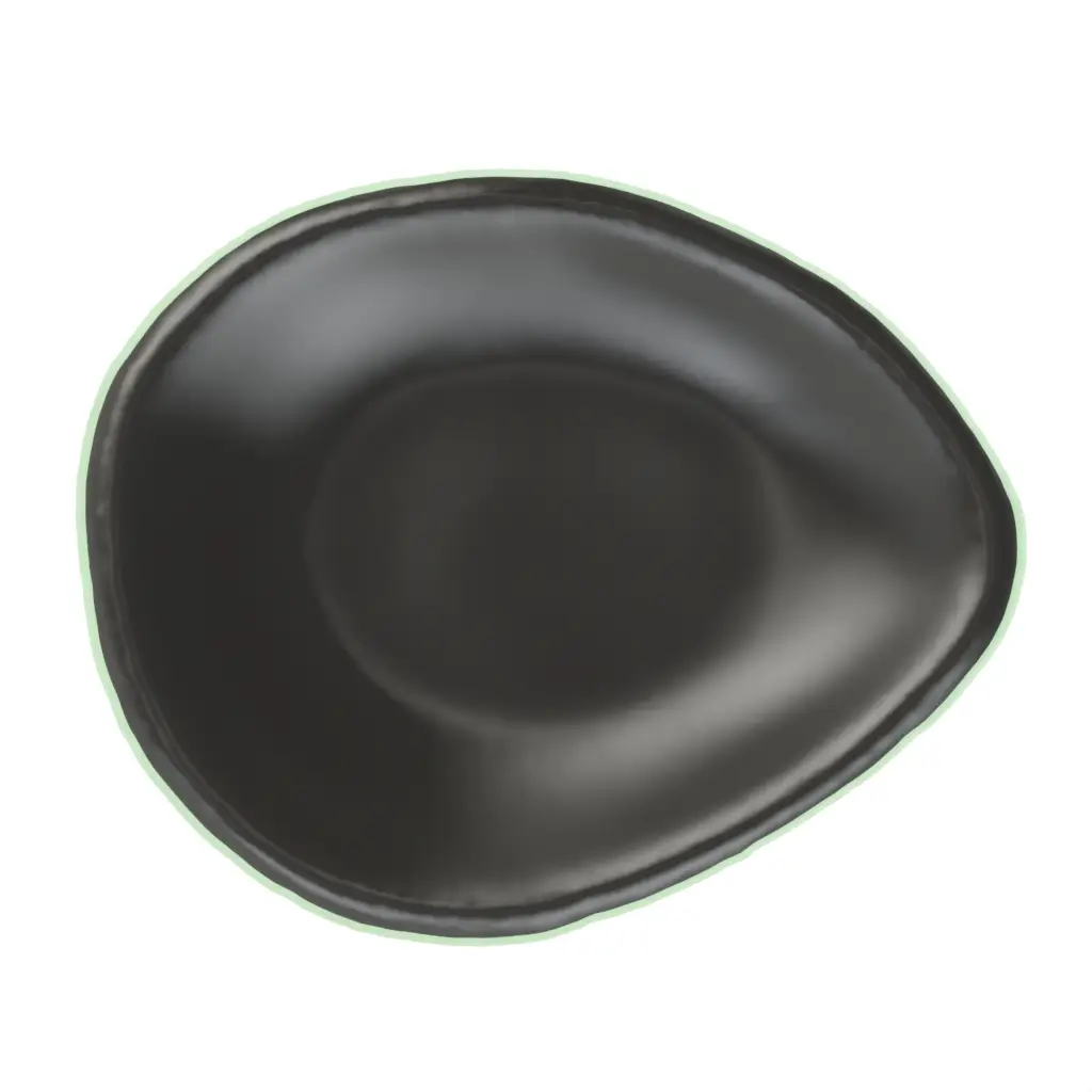 Tasting Plate in Dark Gray - Catering Serveware - 3/4 View