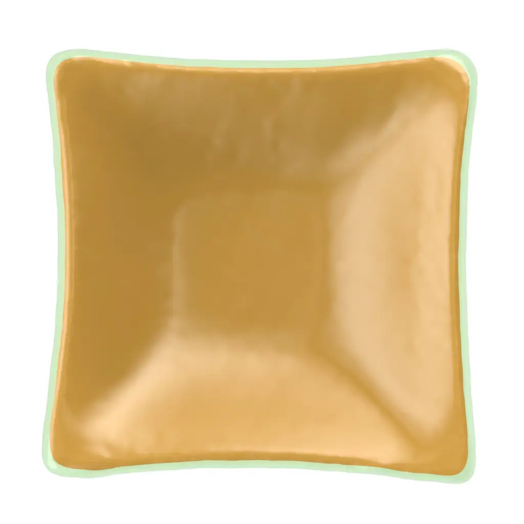 Tasting Plate in Matte Gold - Catering Serveware - 3/4 View