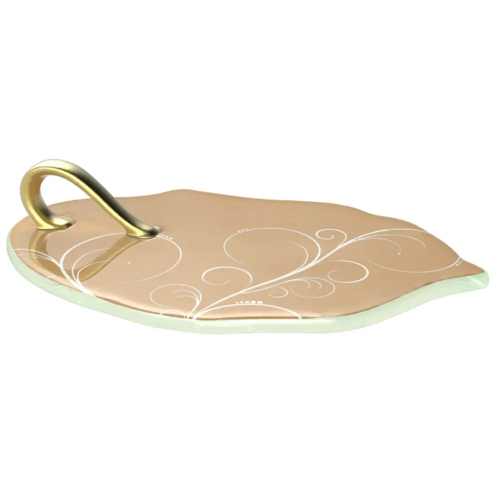 Tasting Plate in Old Gold - Catering Serveware - 3/4 View