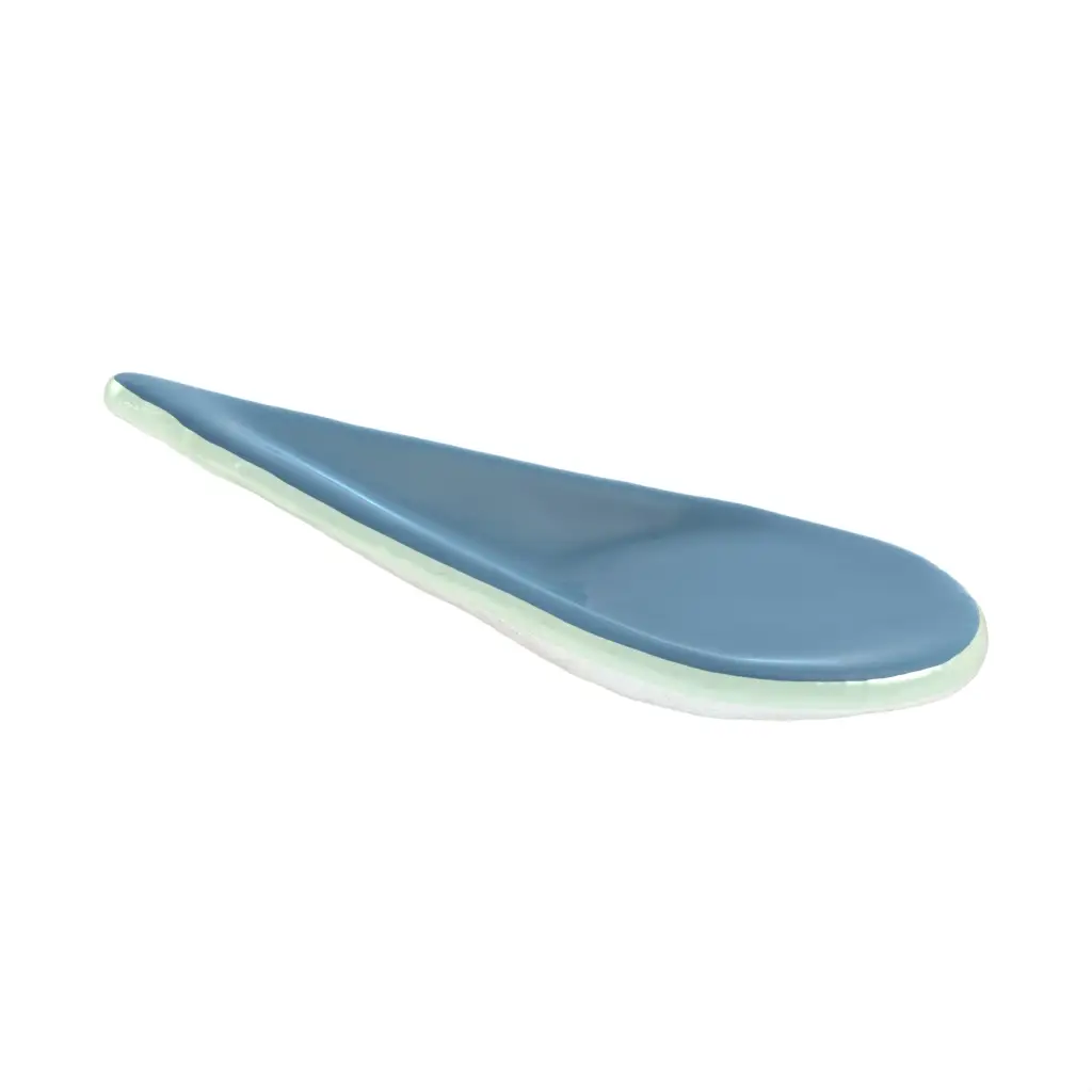 Teardrop Appetizer Spoon in Niagara Blue - Catering Serveware - 3/4 View
