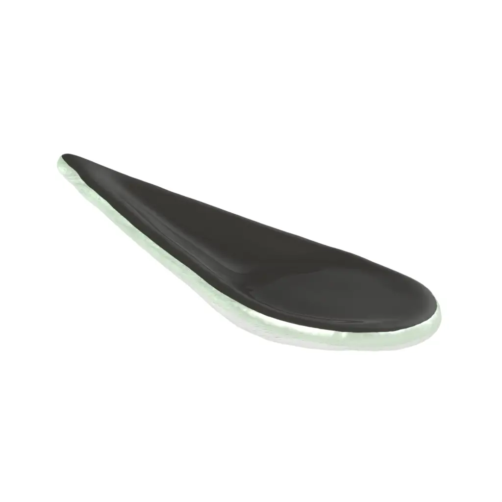 Teardrop Appetizer Spoon in Dark Gray - Catering Serveware - 3/4 View