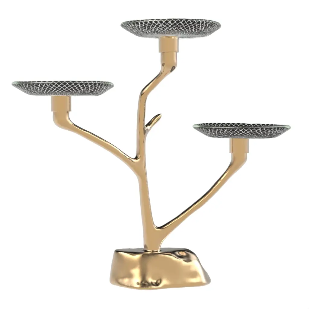 Three Tier Petit Four Stand in Black - Tea Stands - 3/4 View