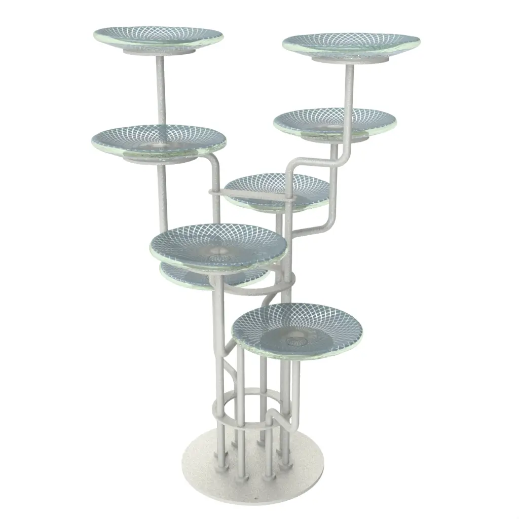 Three Tier Petit Four Stand in Light Blue - Tea Stands - 3/4 View