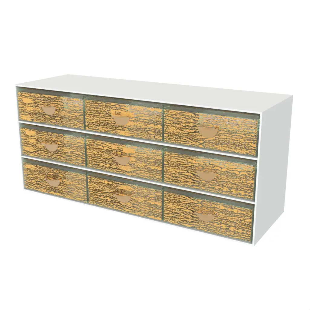 Tiered Bento Box in Matte Gold - Specialty Serveware - 3/4 View
