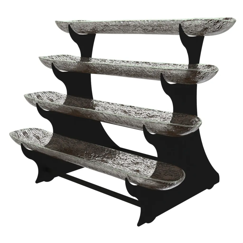 Tiered Bowl Stand in Golden Brown - Serving Stands - 3/4 View