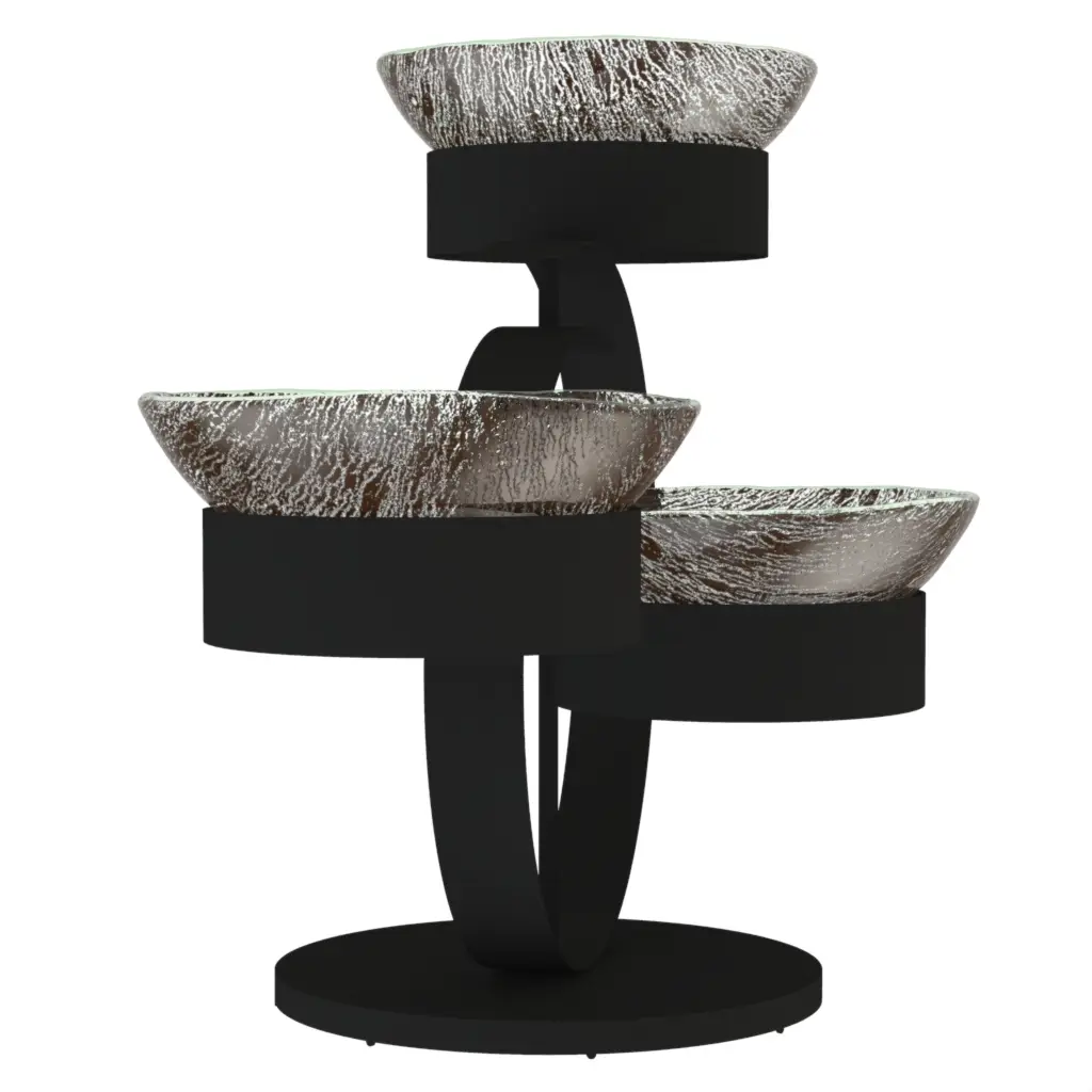 Tiered Bowl Stand in Golden Brown - Serving Stands - 3/4 View