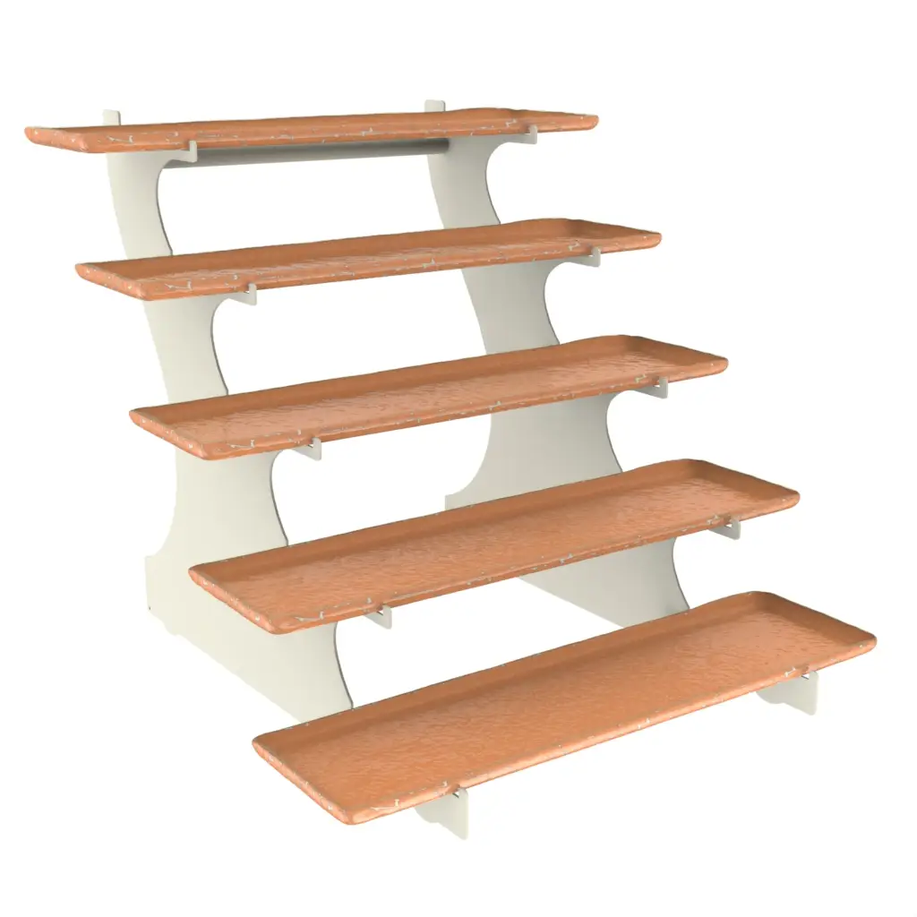 Tiered Food Stand in Apricot Crush - Serving Stands - 3/4 View