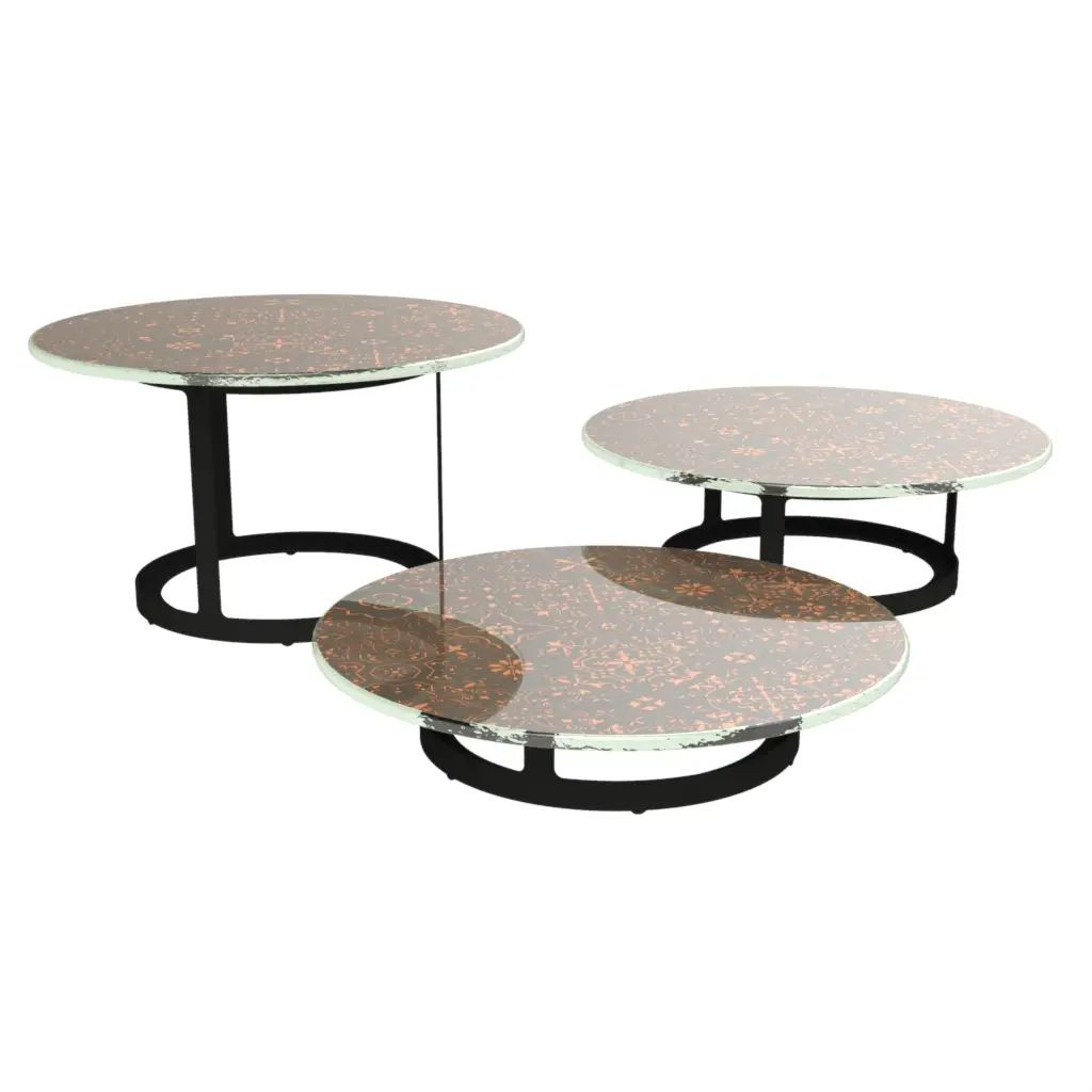 Tiered Serving Platter in Matte Silver - Serving Stands - 3/4 View