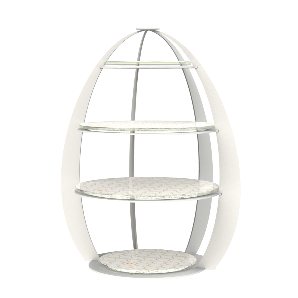 Tiered Tea Stand - Tea Stands | MyGlassStudio - Side View