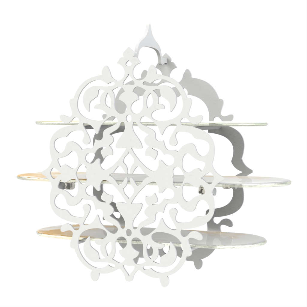 Tiered Tea Stand - Tea Stands | MyGlassStudio - Side View