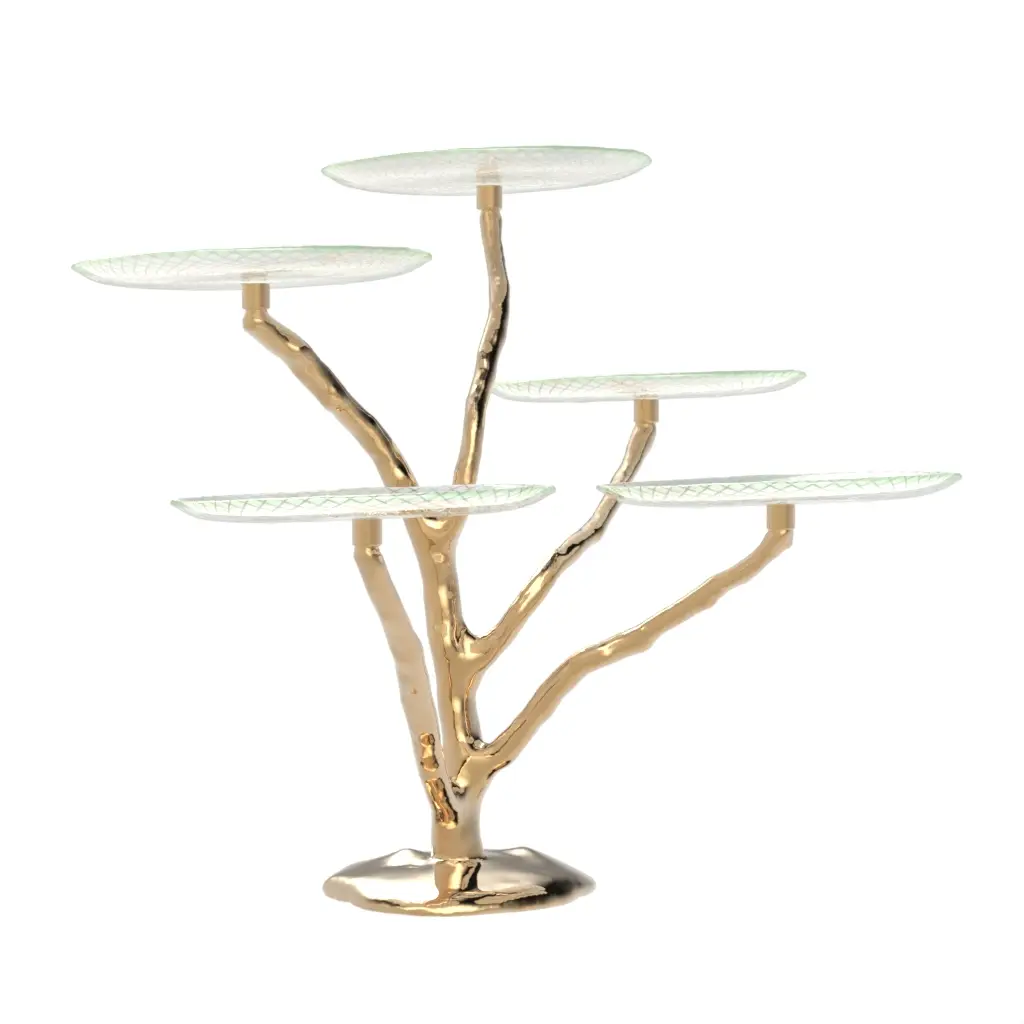 Wedding Cake Pedestal in Light Silver Gray - Cake Stands - 3/4 View