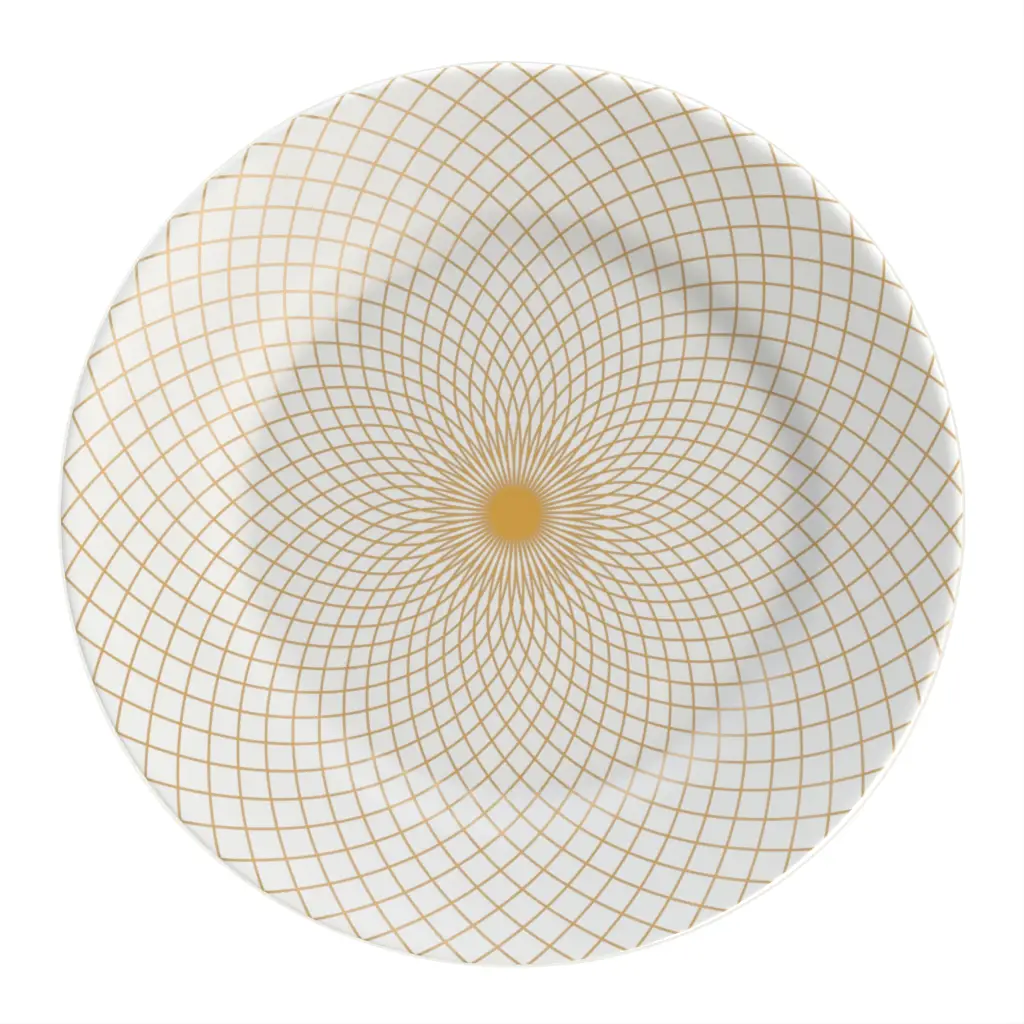 Wedding Charger Plate in Milk White - Fine Dining Tableware - 3/4 View