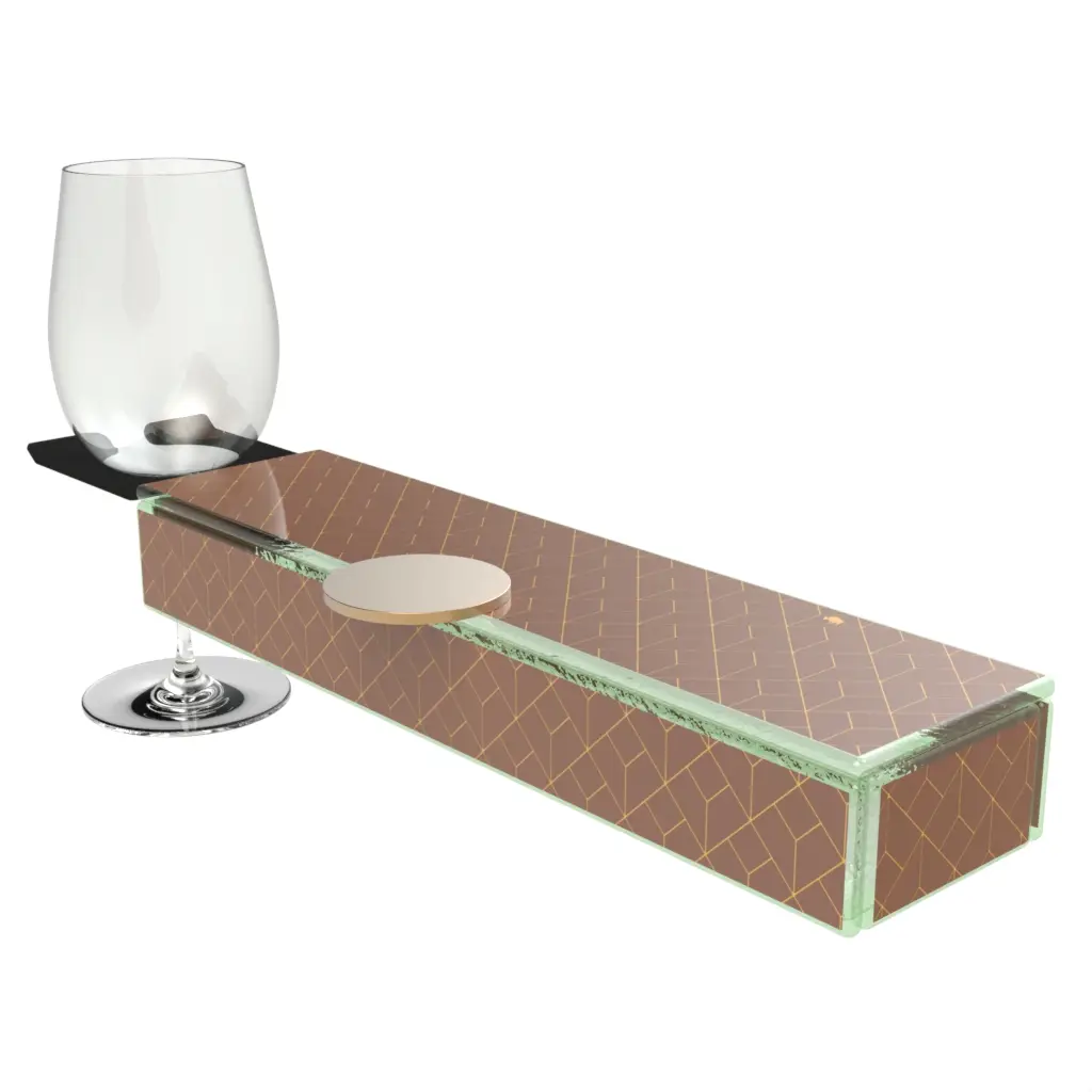 Wine Holder Plate in Tobacco Brown - Catering Serveware - 3/4 View