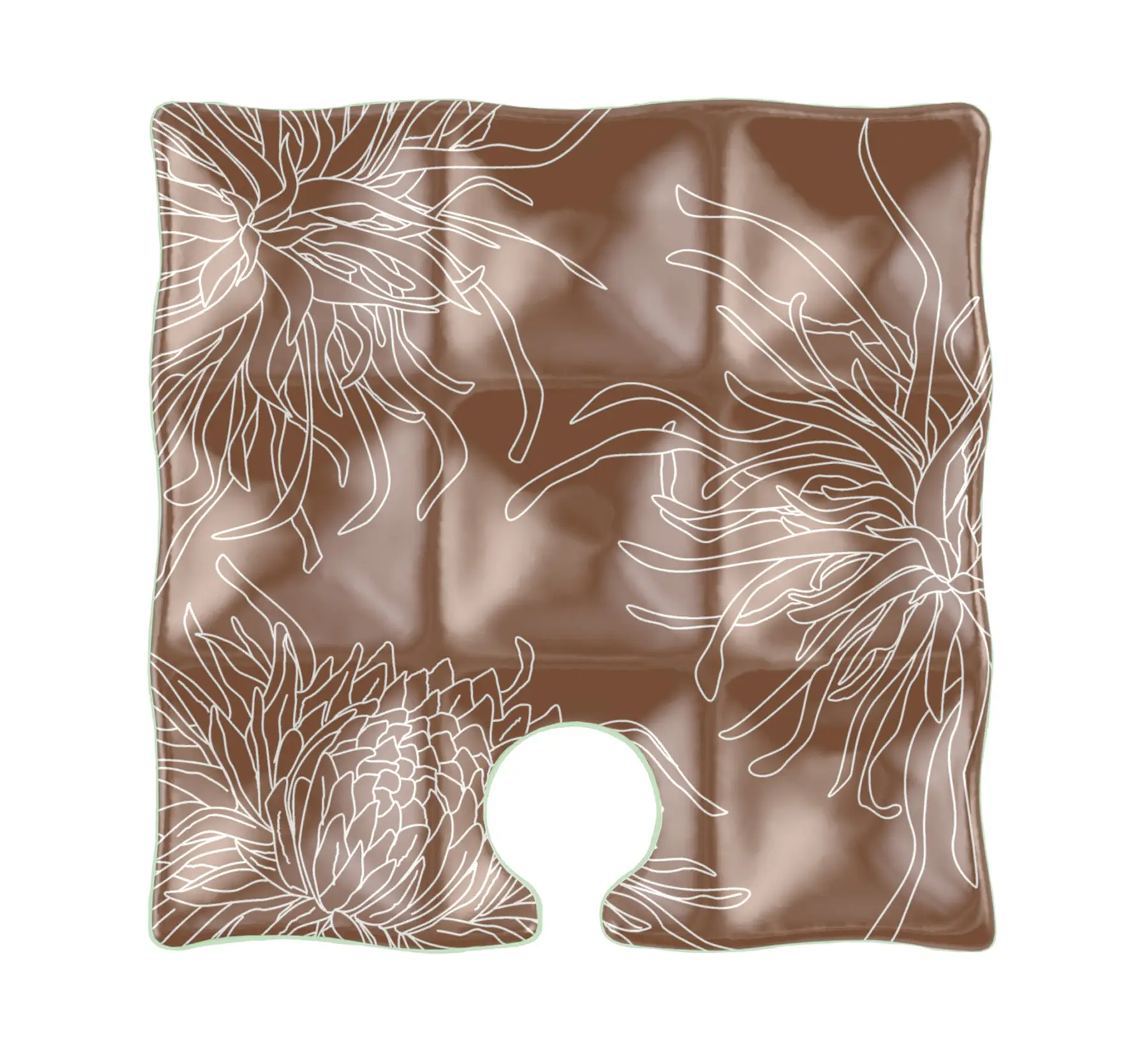 Wine Holder Plate in Choco Brown - Catering Serveware - 3/4 View