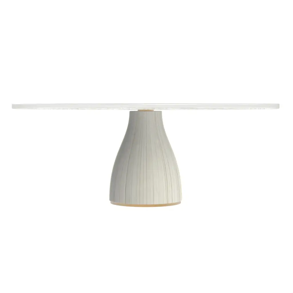 Wood And Glass Cake Stand in Milk White - Cake Stands - 3/4 View