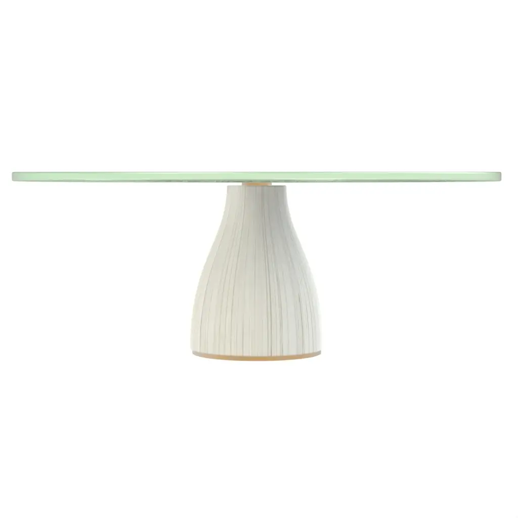 Wood And Glass Cake Stand in Teal Turquoise - Cake Stands - 3/4 View