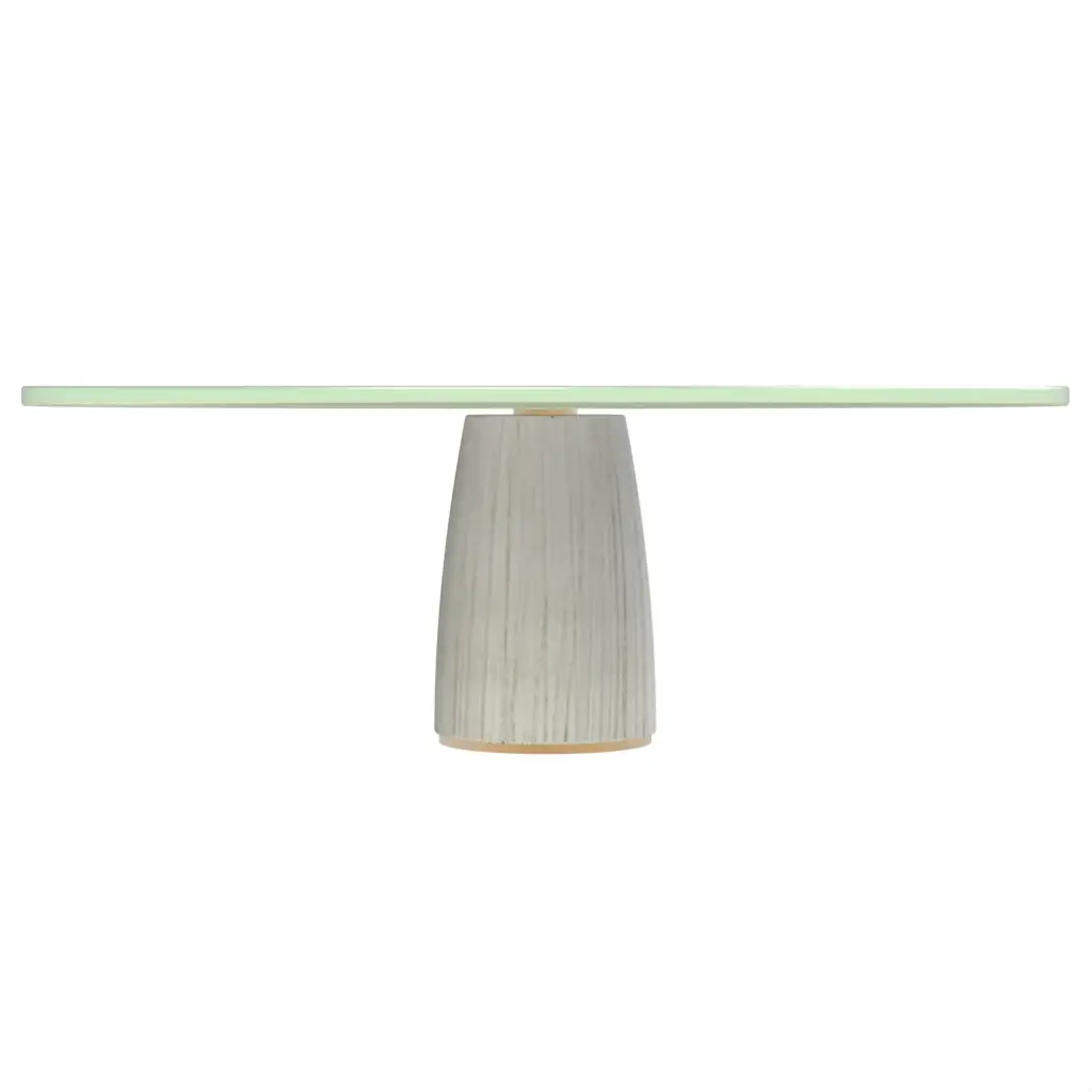 Wood Pedestal Cake Stand in Hermes Orange - Cake Stands - 3/4 View