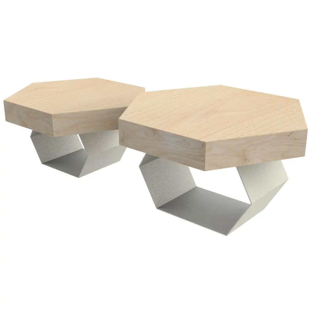 Wooden Food Risers in Natural - Buffet Risers Stands - 3/4 View