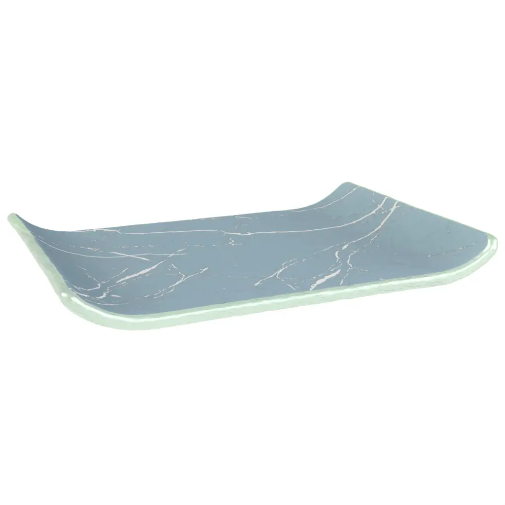 Bathroom Amenity Tray in Light Blue - Hotel Bathroom Accents - 3/4 View