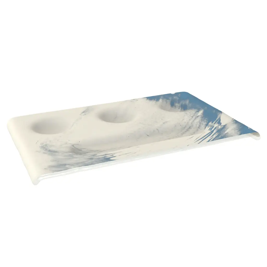 Stylish Fruit Bowl in Birch White - Welcome Amenities - 3/4 View