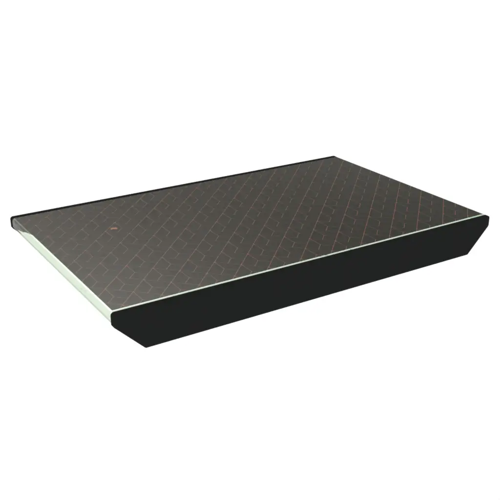 Accent Tray in Raven Black - Hotel Room Decor - 3/4 View