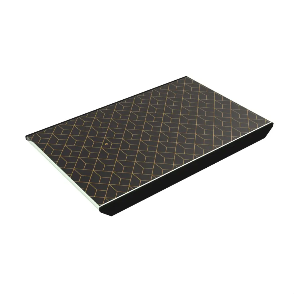 Accent Tray in Black - Hotel Room Decor - 3/4 View