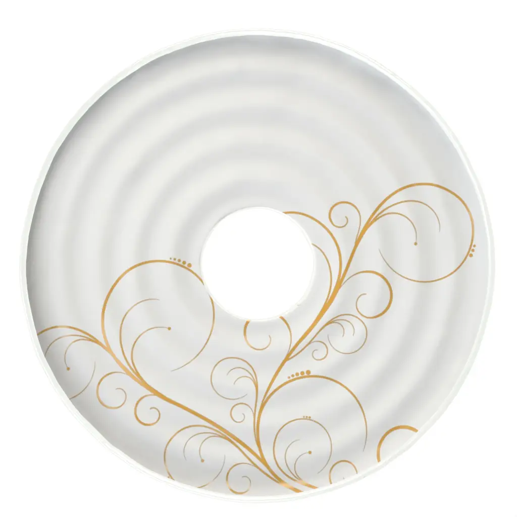 Accent Tray in Milk White - Hotel Room Decor - 3/4 View