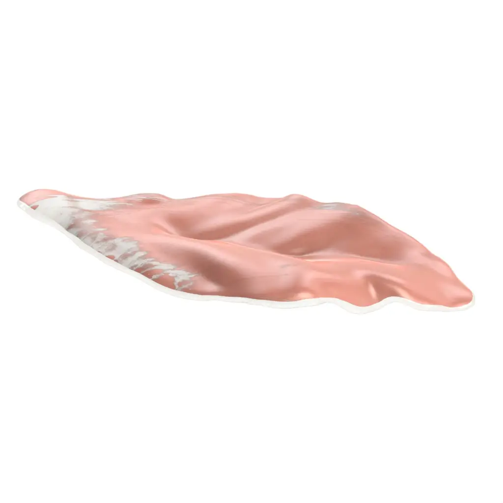 Accent Tray in Light Salmon Pink - Hotel Room Decor - 3/4 View