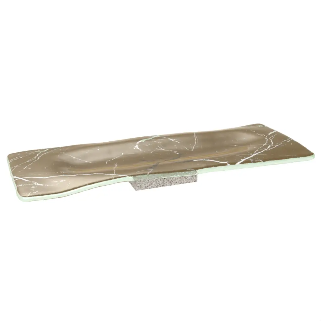 Accent Tray in Olive Gray - Hotel Room Decor - 3/4 View