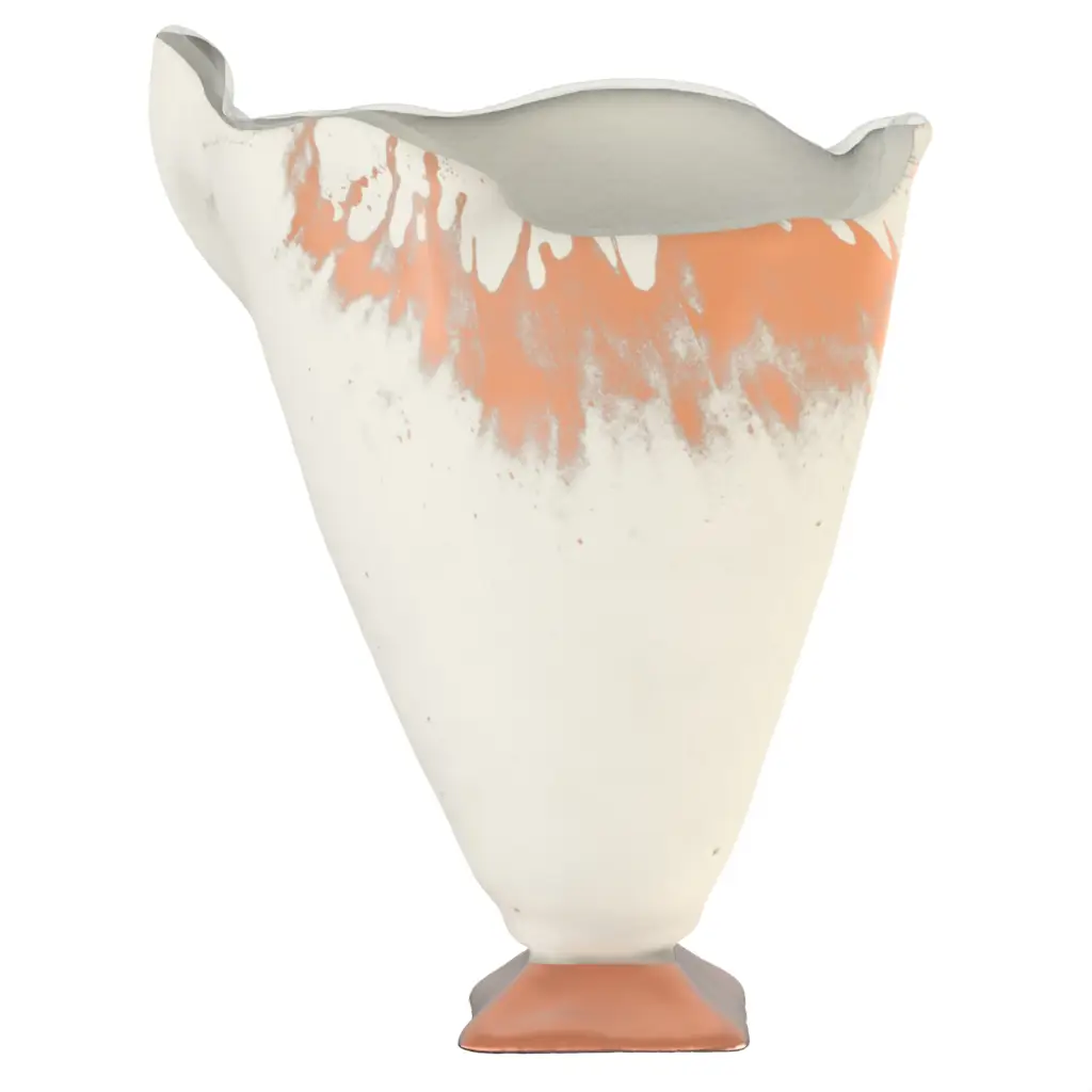 Accent Vase in Birch White - Hotel Room Decor - 3/4 View