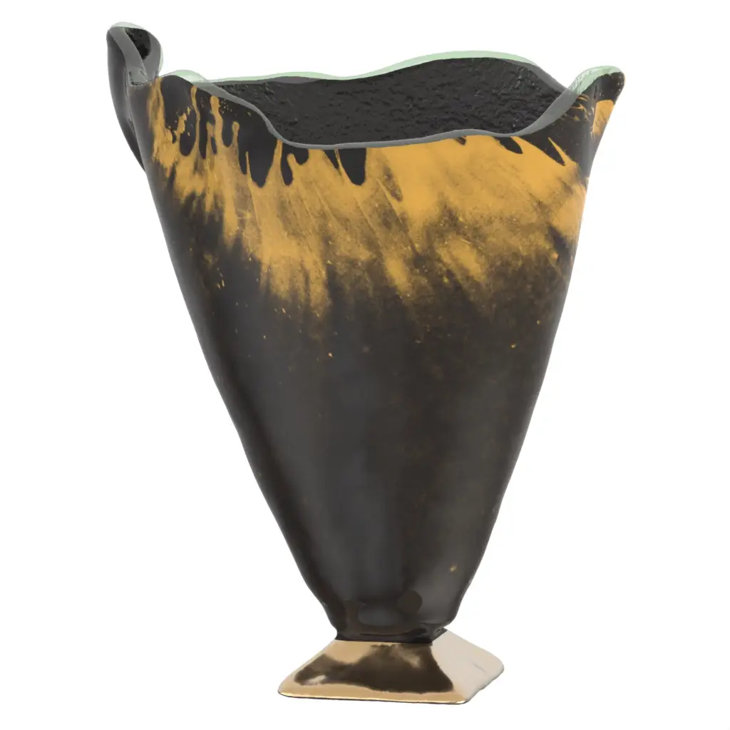 Accent Vase in Black - Hotel Room Decor - 3/4 View