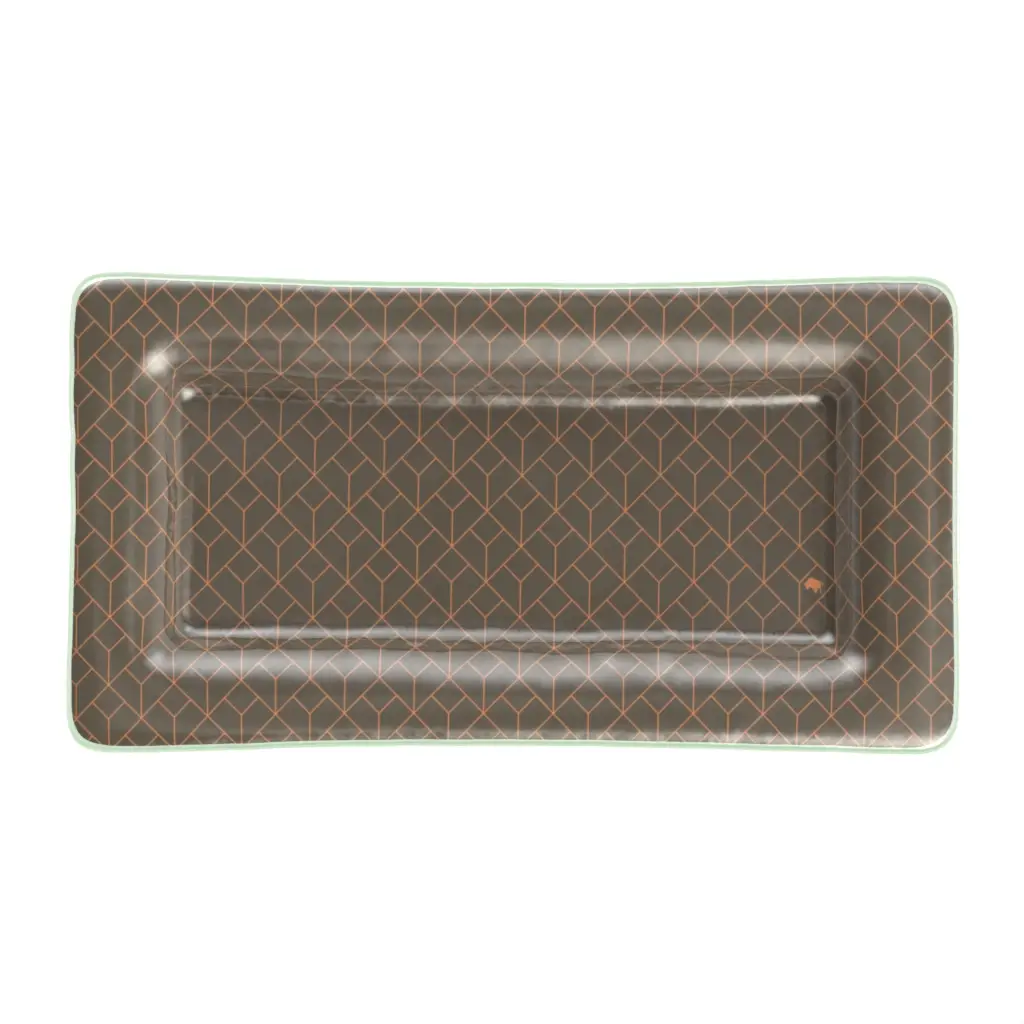 Amenity Tray Hotel in Matte Silver - Hotel Bathroom Accents - 3/4 View