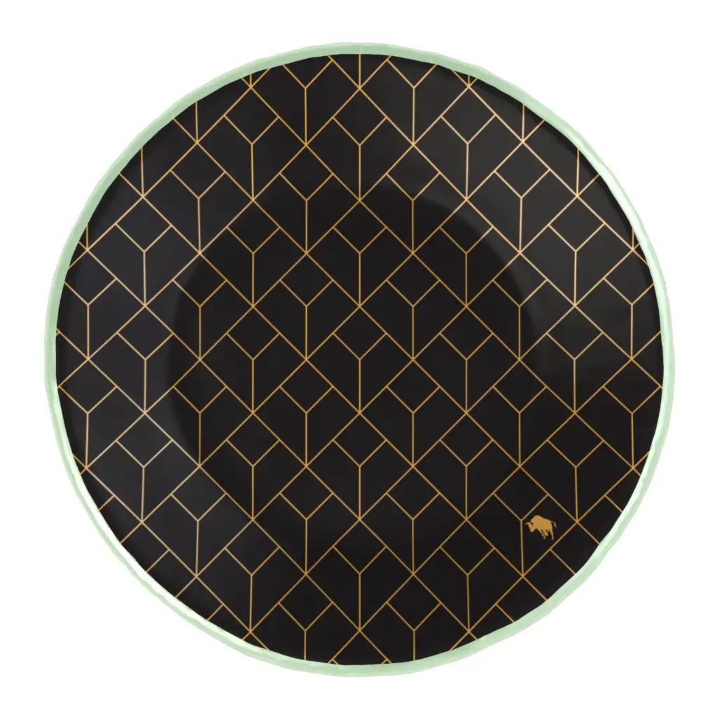 Bread Plate in Black - Bread & Butter - 3/4 View