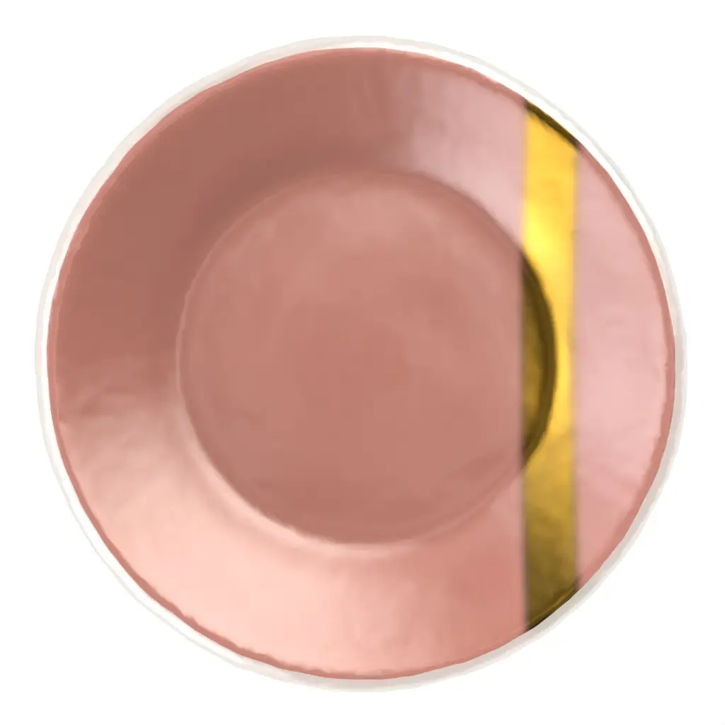 Bread Plate in Light Salmon Pink - Bread & Butter - 3/4 View
