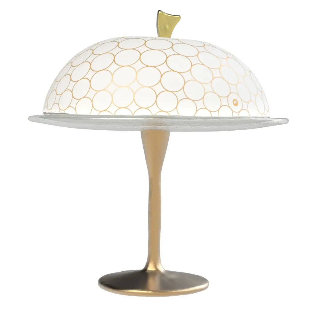 Cake Stand And Dome in Milk White - Cake Stands - 3/4 View