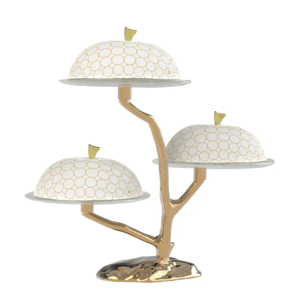 Cake Stand And Dome in Milk White - Cake Stands - 3/4 View