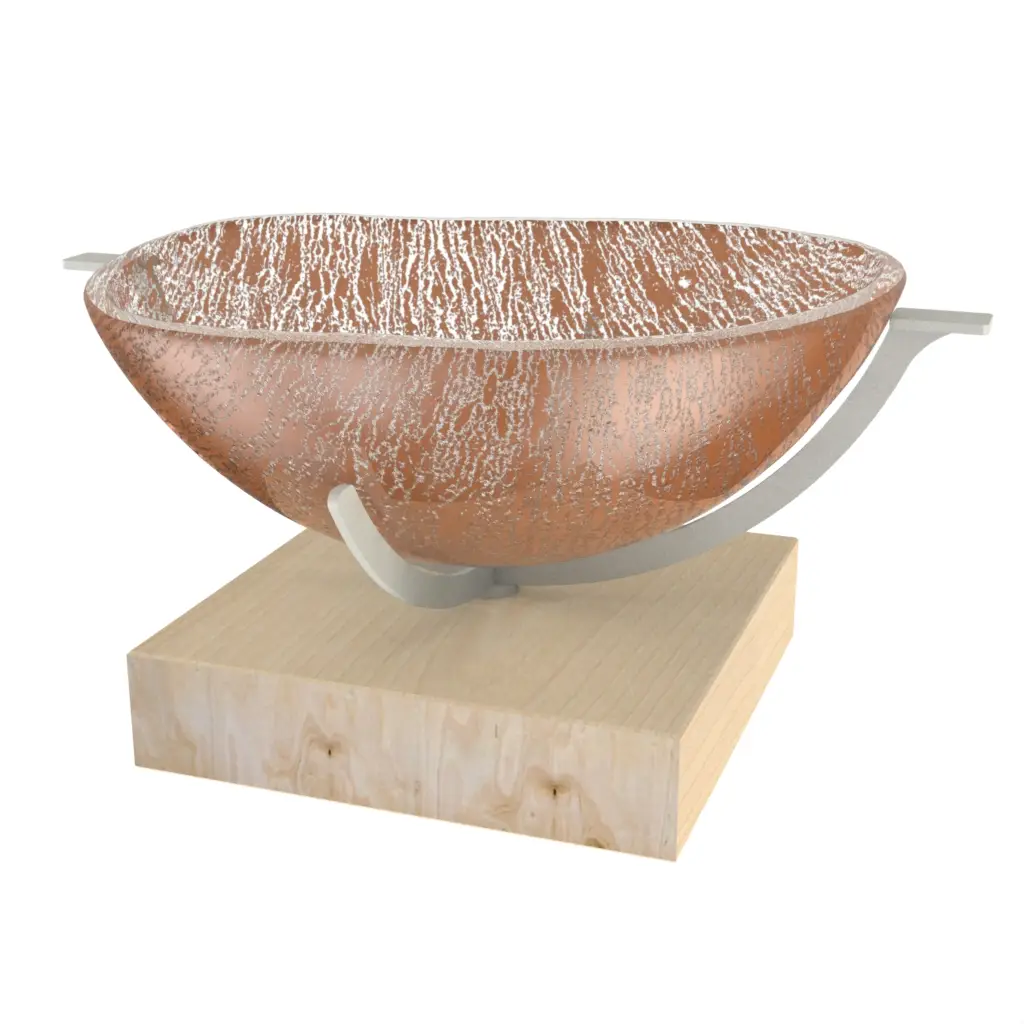 Centerpiece Bowl in Brown Copper - Welcome Amenities - 3/4 View