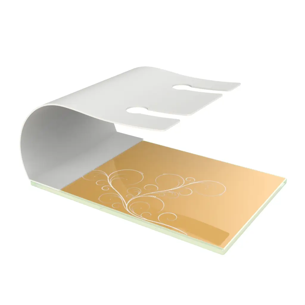 Champagne Flute Holder in Matte Gold - Welcome Amenities - 3/4 View
