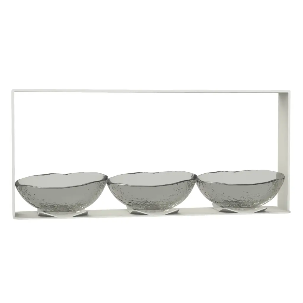 Chip And Dip Serving Set - Snacks Serveware | MyGlassStudio - 3/4 View